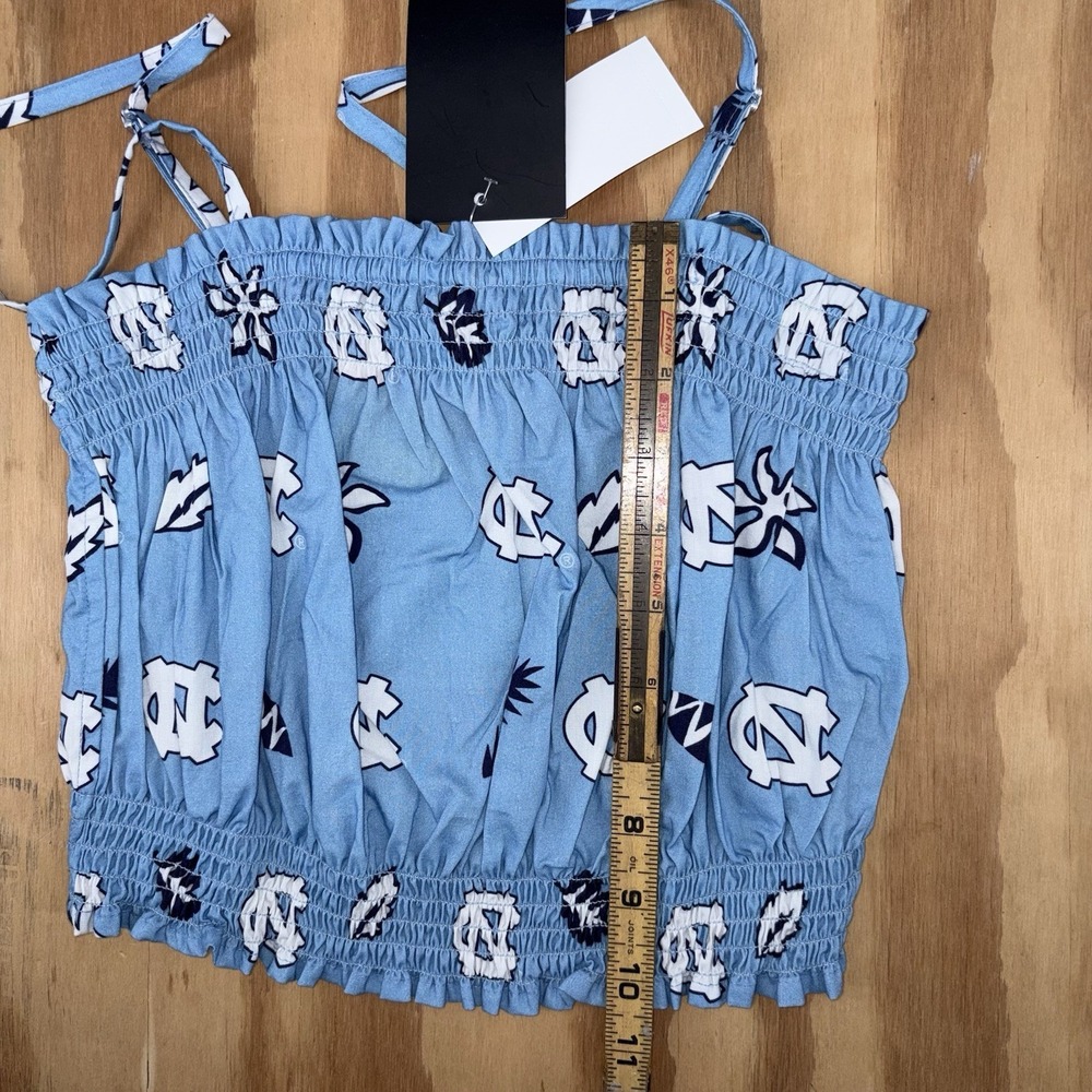 Wes and Willy Womens College Beach Halter Crop Top UNC Tar Heels XL New - Picture 4 of 8